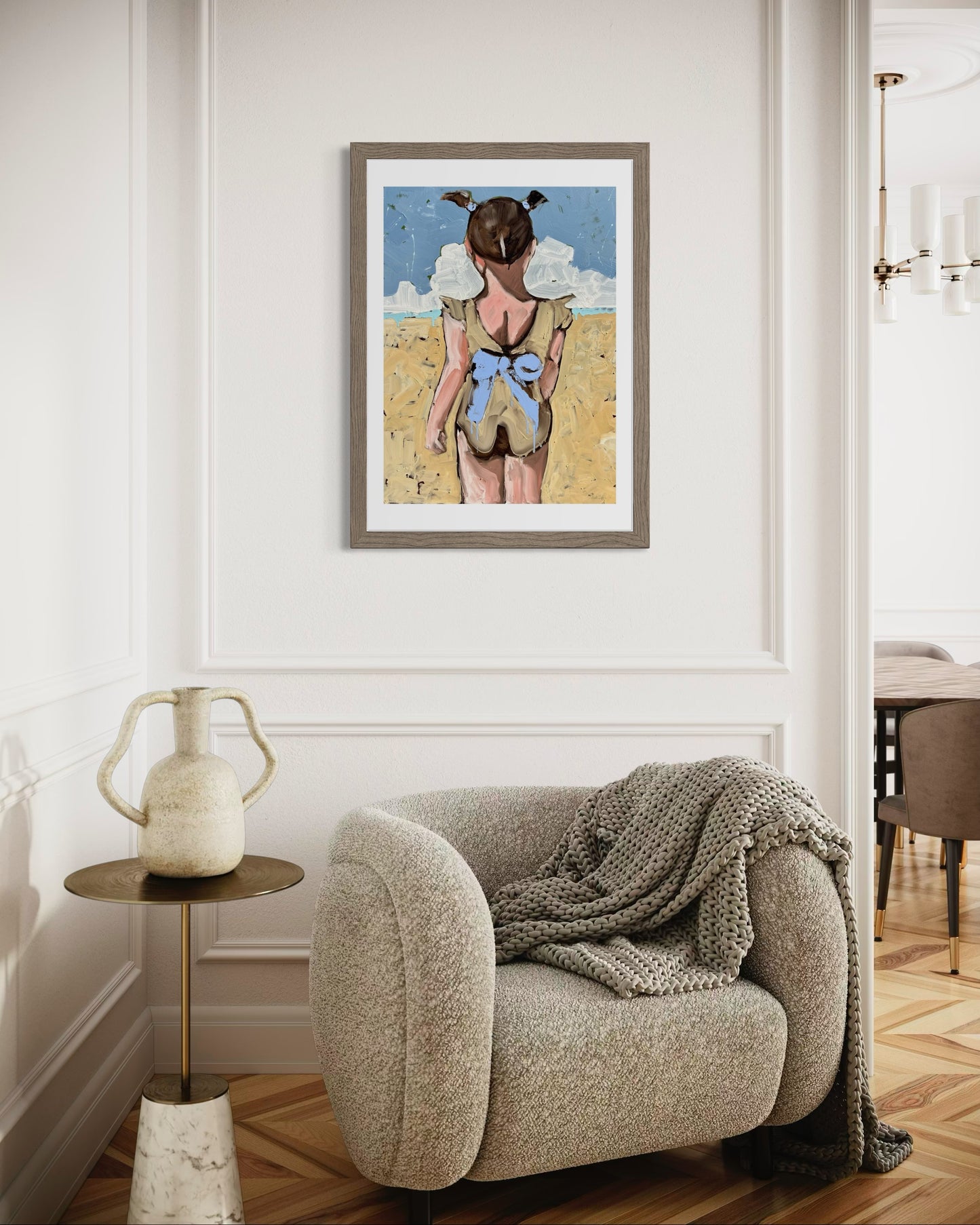 La bambina con il fiocco azzurro