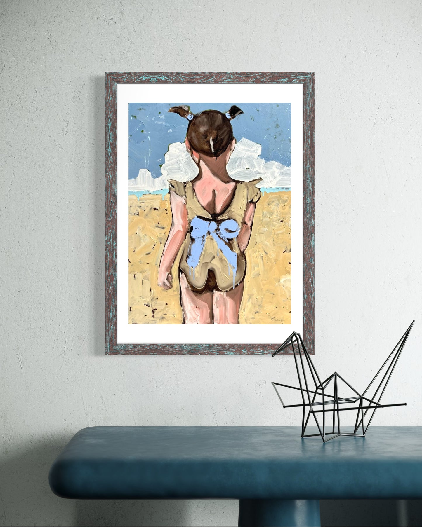 La bambina con il fiocco azzurro